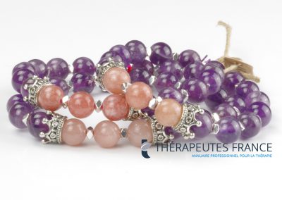 Bracelet amethyste pierre de lune
