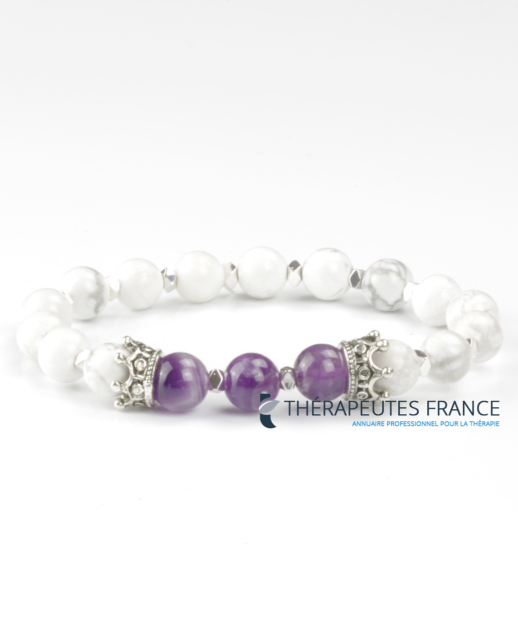 Bracelet Howlite & Améthyste