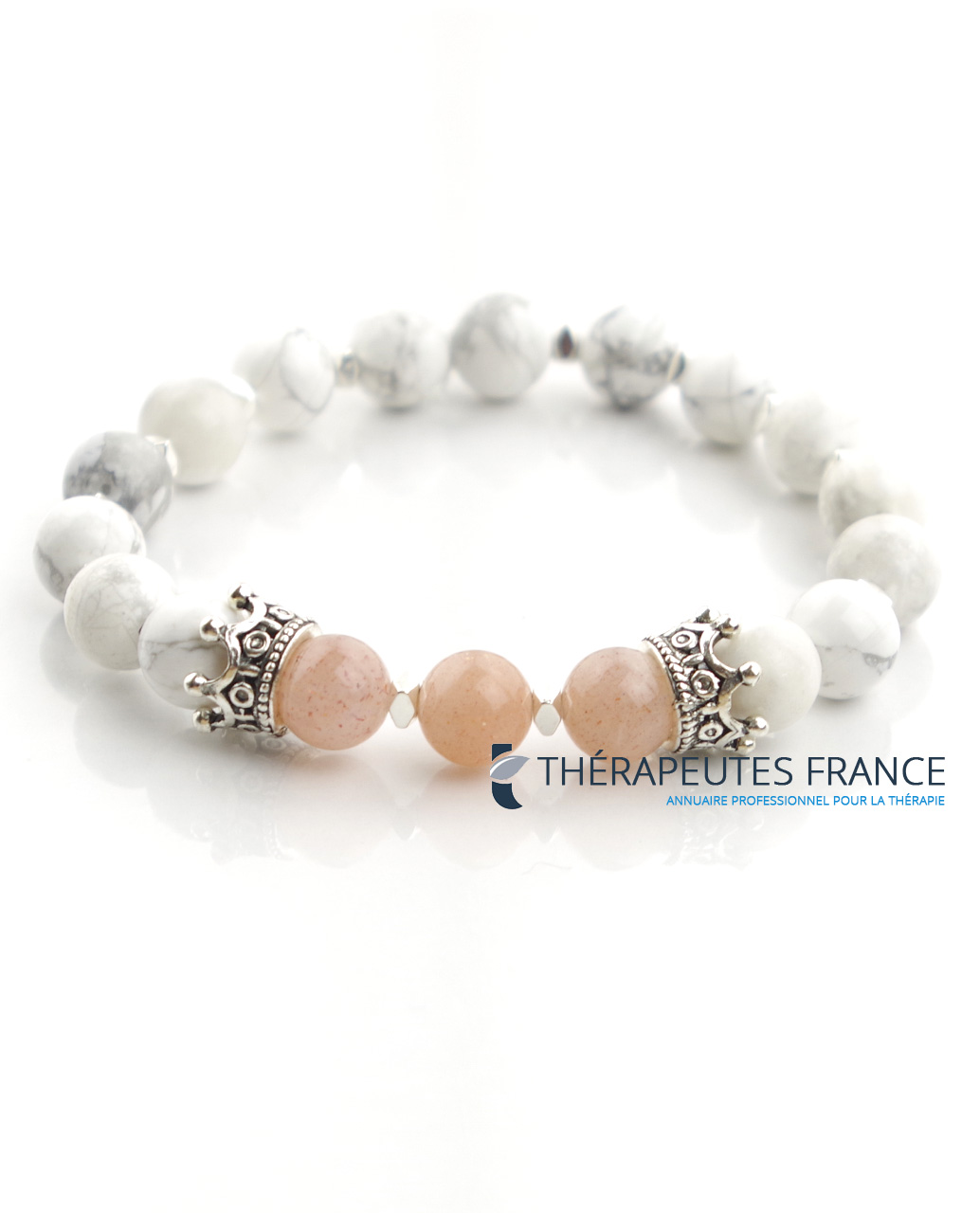 Bracelet howlite & pierre de lune