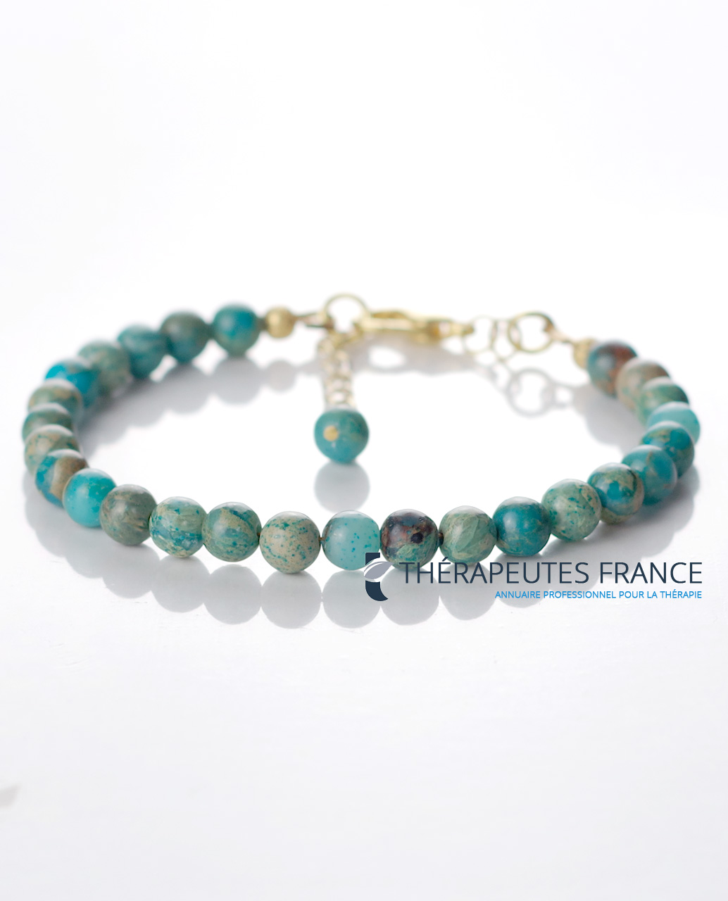 Bracelet en jaspe aqua terra