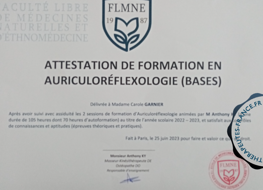 Auriculor&eacute;flexologie