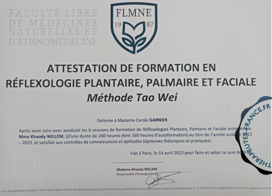R&eacute;flexologie Tao Wei