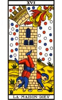 tarot de Marseille la maison dieu 16 tarot de Marseille la maison dieu 16