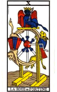 tarot de Marseille la roue de la fortune 10 tarot de Marseille la roue de la fortune 10
