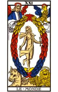 tarot de Marseille le monde 21 tarot de Marseille le monde 21