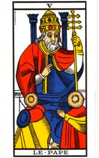Tarot de Marseille – V. Le Pape