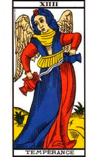 tarot de Marseille tempérance 14 tarot de Marseille tempérance 14