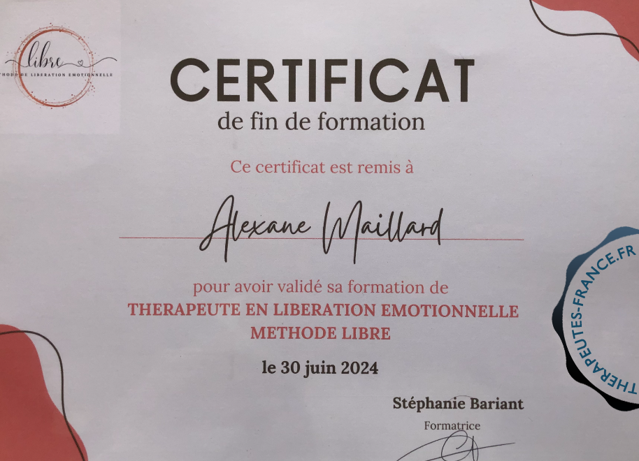 Th&eacute;rapeute en lib&eacute;ration &eacute;motionnelle